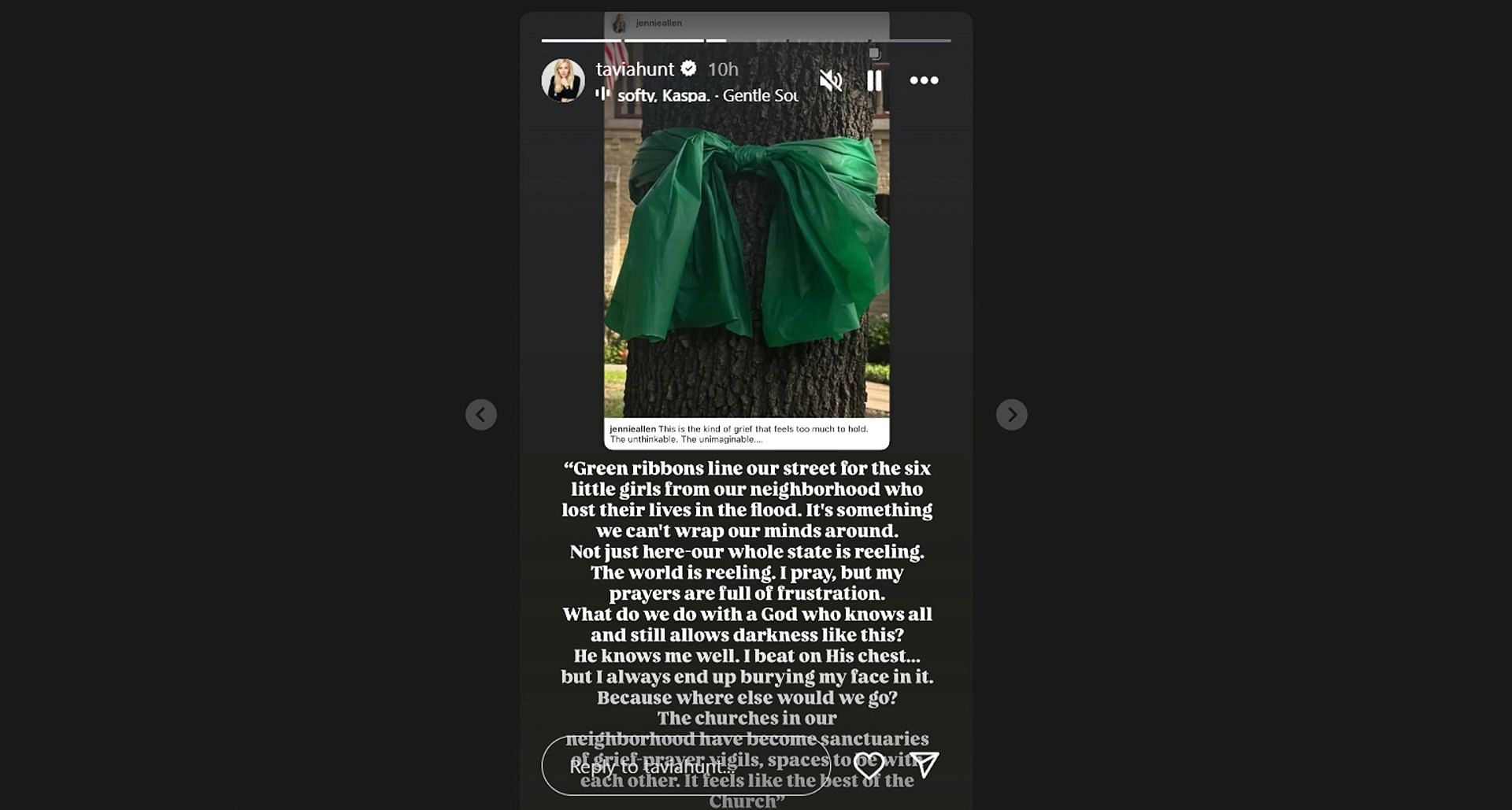 Chiefs owner Clark Hunt's wife Tavia grieves after six little girls tragically lost their lives in Texas Hill Country flash floods/ (Credits: @taviahunt)
